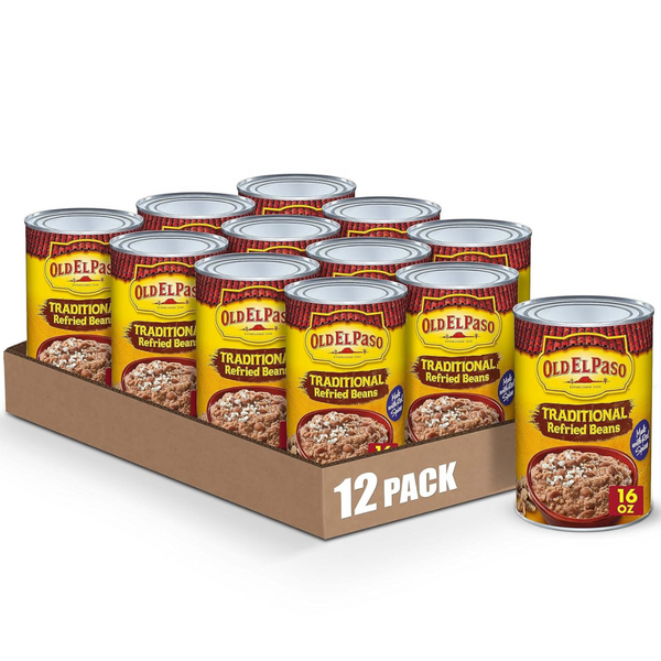 12-Pack Old El Paso Traditional Refried Beans, 16 Oz