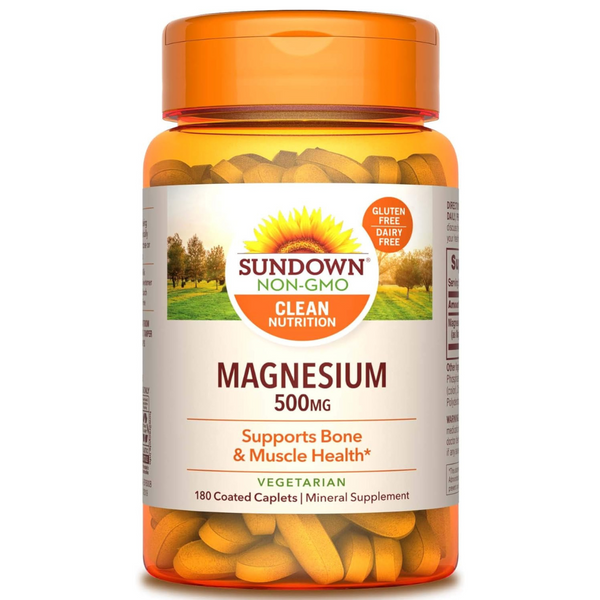 180-Count Sundown 500mg Magnesium Supplement Coated Caplets