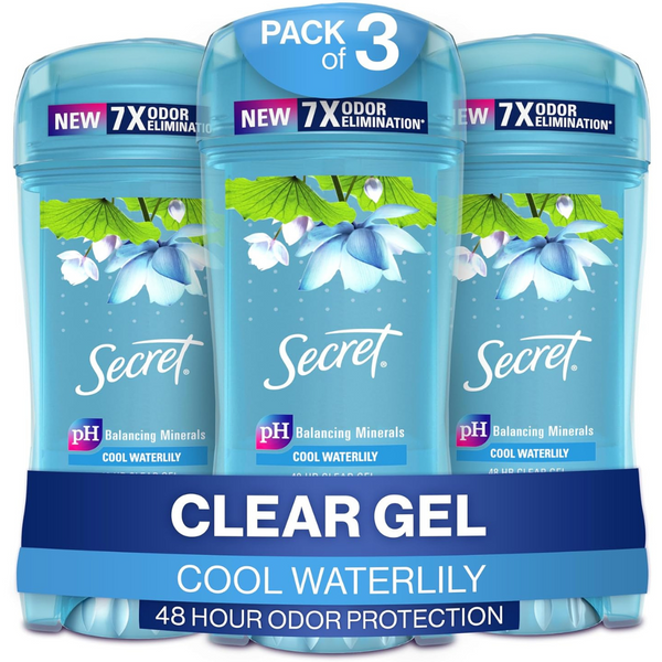 3-Pack Secret Fresh Clear Gel Antiperspirant And Deodorant For Women