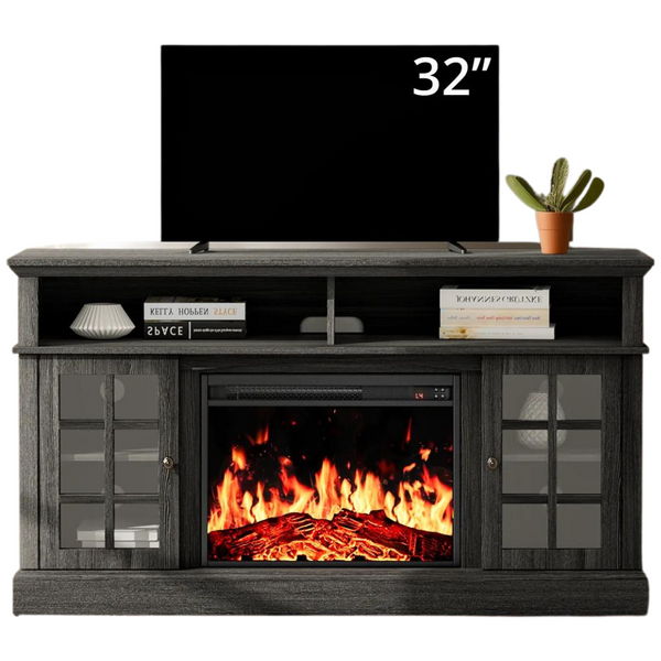 Myfurnideal 65" Electric Fireplace Tv Stand With Holds Up To 200 Lbs