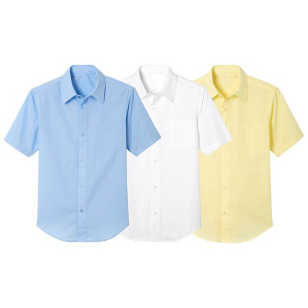 3-Pack Children & Boy's Short Sleeve Uniform Dress Shirts