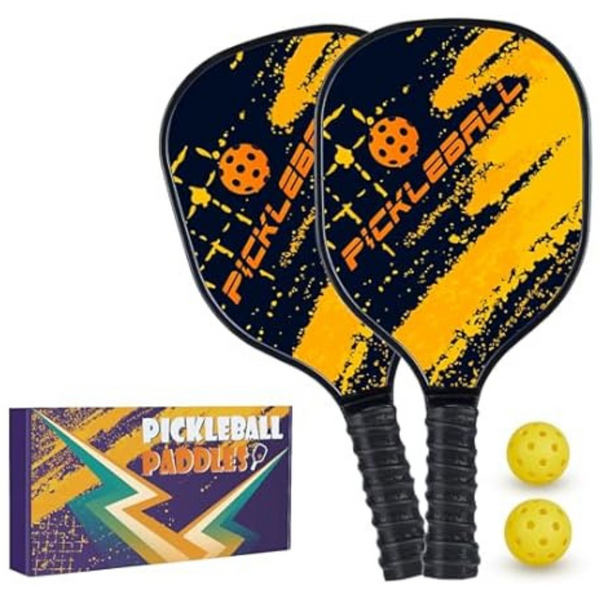 Set Of 2 Enerface Ergonomic Pickleball Paddles W/2 Pickleball Set (Various)