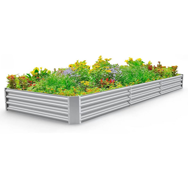 12' x 4' Land Guard Galvanized Raised Garden Bed Kit