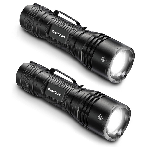 2-Pack GearLight Tac LED Tactical Flashlight