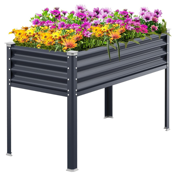 Patiobay 48" x 24" x 32" Galvanized Raised Garden Bed With Legs