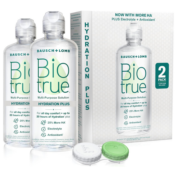 2-Pack 10oz Biotrue Hydration Plus Contact Lens Solution