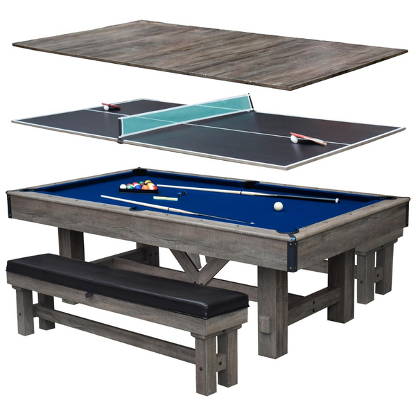 Hathaway Logan 7-ft Multi-Game Pool Table Combo Set With Ping Pong