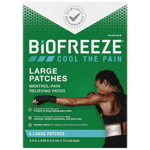 5-Count Biofreeze Knee & Lower Back Pain Relief Patch