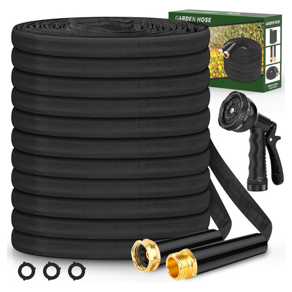 100ft Durable & Lightweight Non-Expanding Garden Water Hose