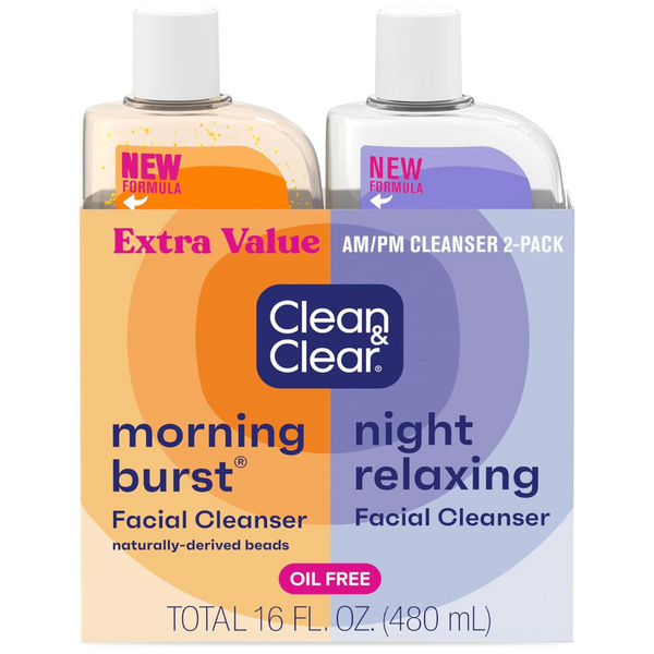 2-Pack Clean & Clear Day & Night Facial Cleanser W/ Night Facial Cleanser