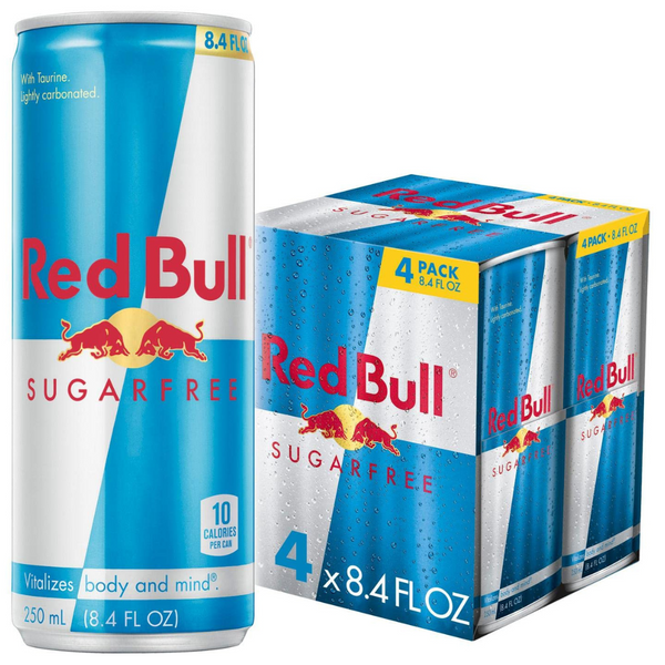 4-Pack Red Bull Energy Drink (Sugar Free, 8.4 Fl Oz)