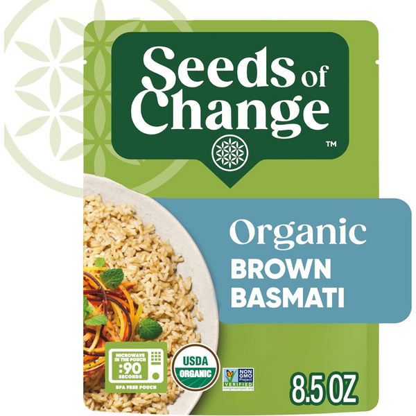 Seeds Of Change Certified Organic Brown Basmati Rice, 8.5 Oz Pouch