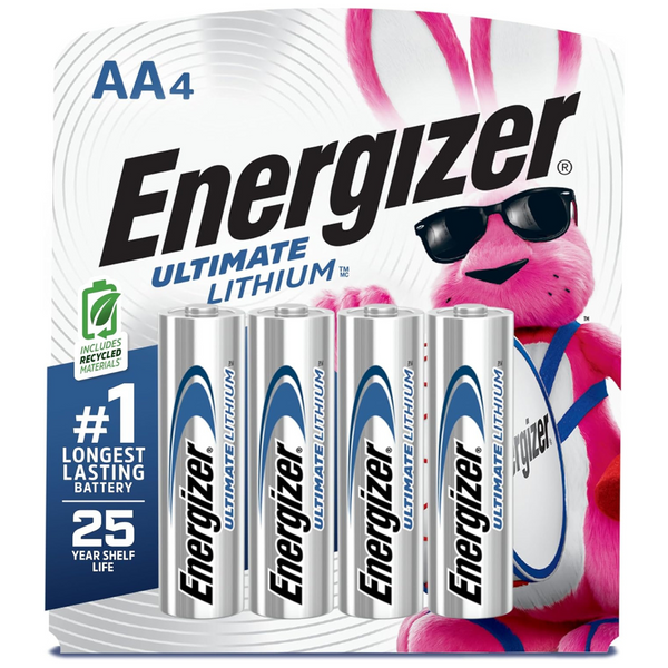 4-Count Energizer Ultimate Lithium AA Batteries