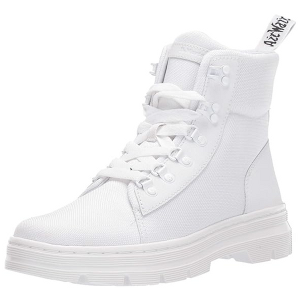 Dr. Martens Women's Combs Poly Casual Combat Boots (White)