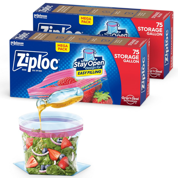 150-Count Ziploc Storage Bags Gallon Mega Pack