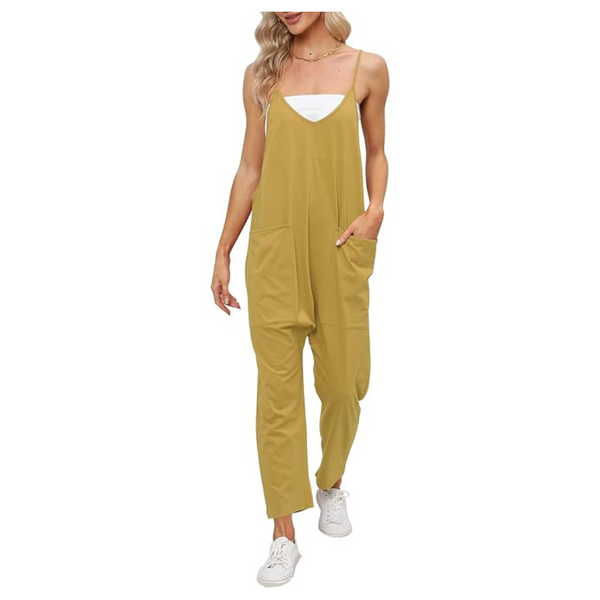 Deep Self Women's V Neck Summer Wide Leg Jumpsuits (Various)