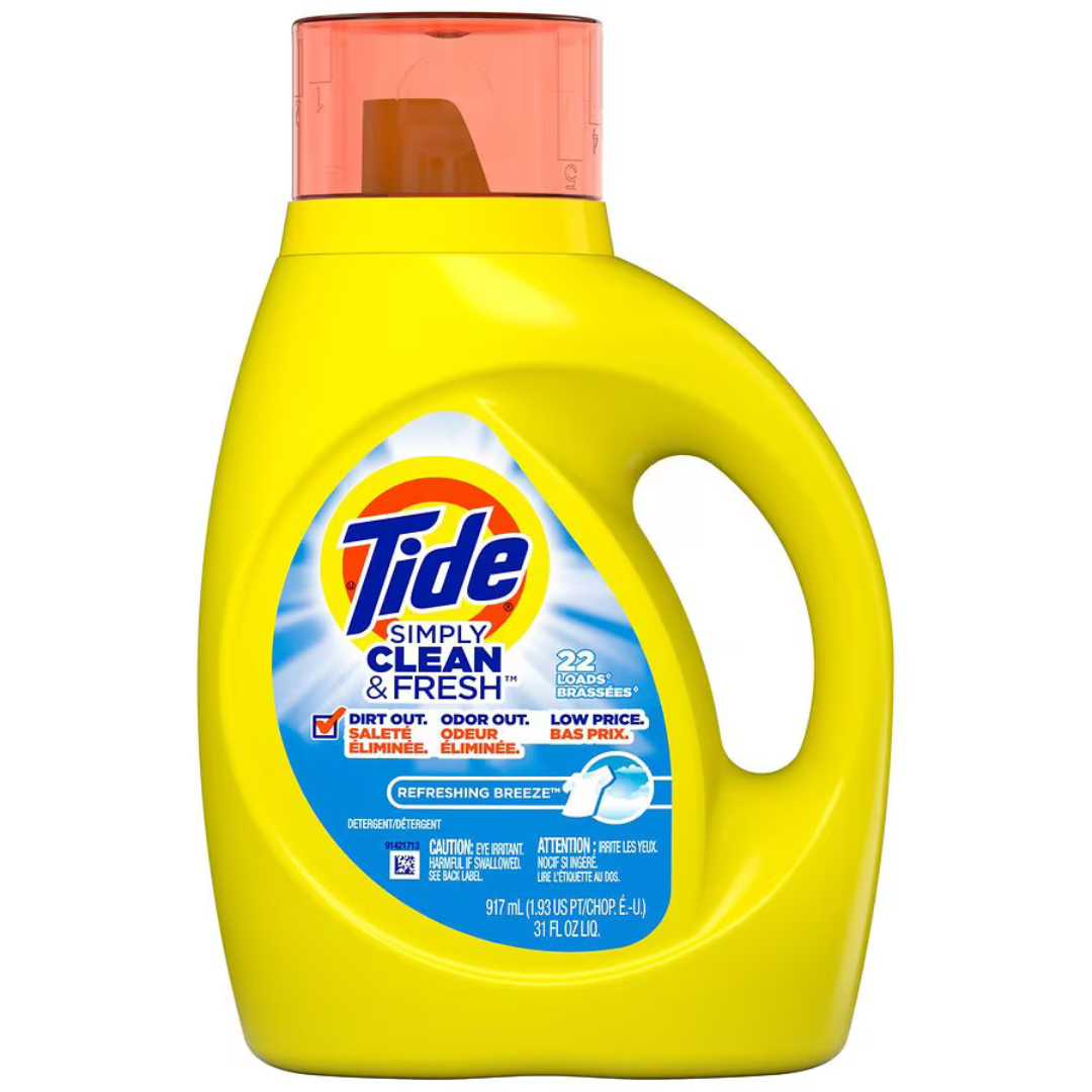 4-Pack Tide Simply Clean & Fresh Liquid Laundry Detergent, 31.0fl Oz