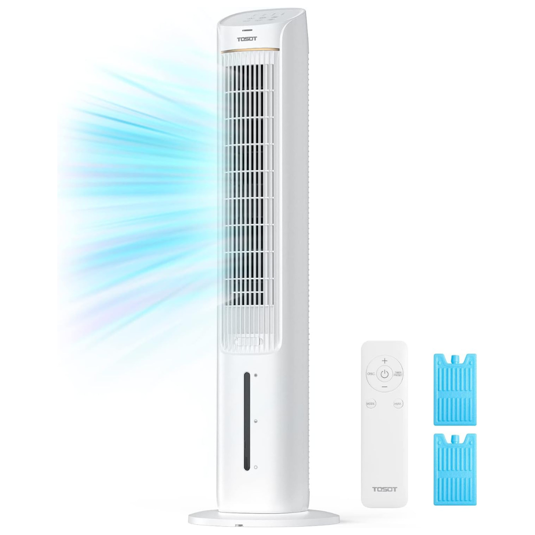Osot Tower Fan Oscillating 80 Deg Cooling Fan With 2 Ice Packs