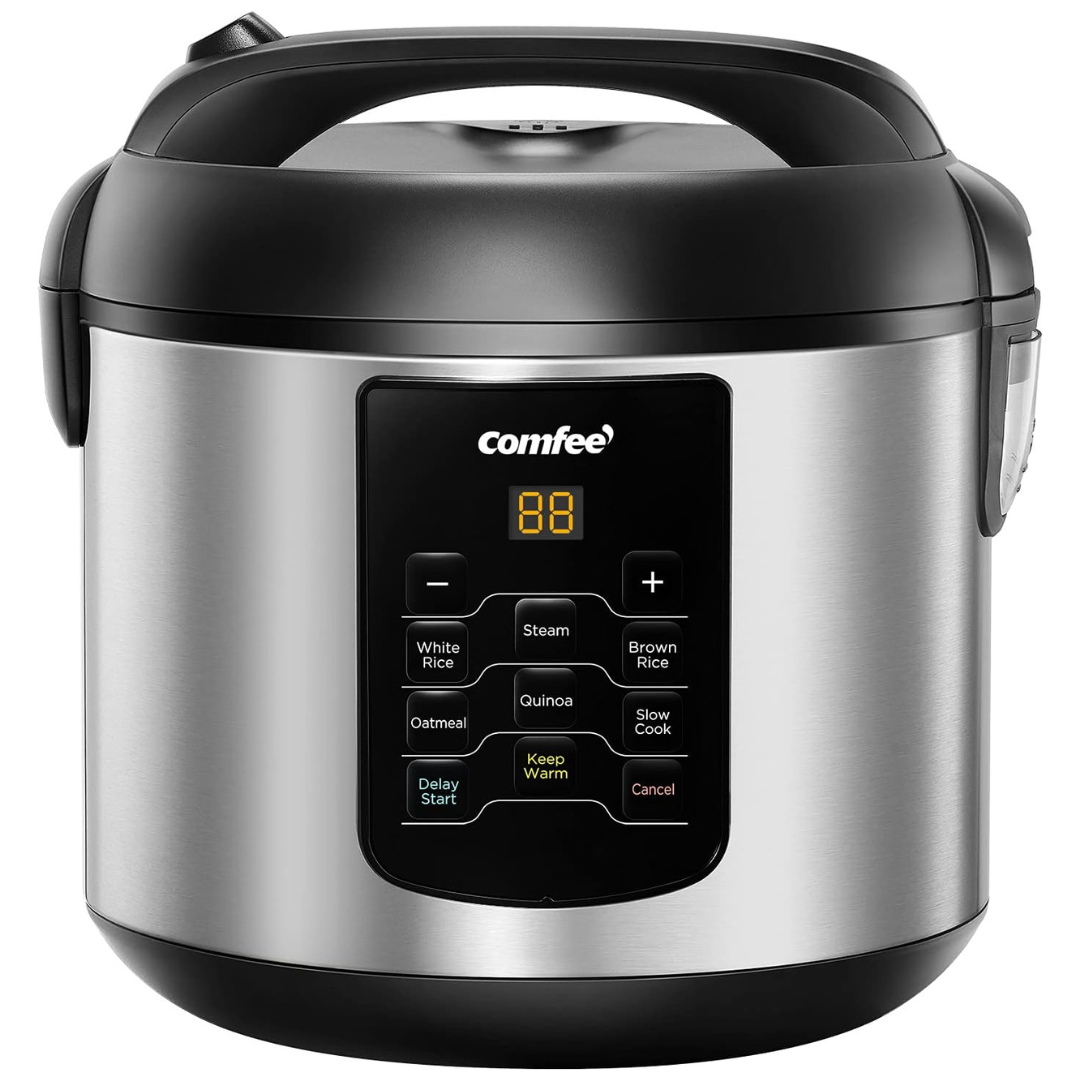 Comfee 6-In-1 2-Quart 8 Cups Cooked Stainless Steel Multi Cooker