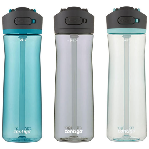 Contigo Ashland 2.0 Water Bottle with Autospout Lid (24oz., 3 Pack)