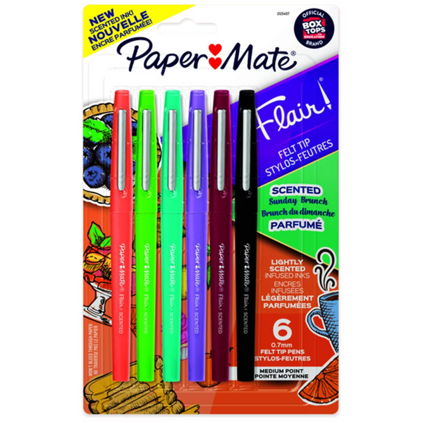 6-Pack Paper Mate Sunday Brunch Scented Flair Pens