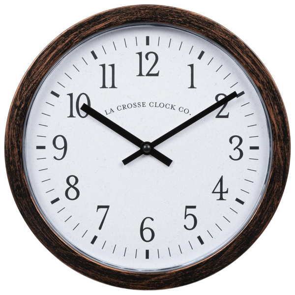 La Crosse 9.80-Inch Quartz Analog Wall Clock With Hidden Compartment