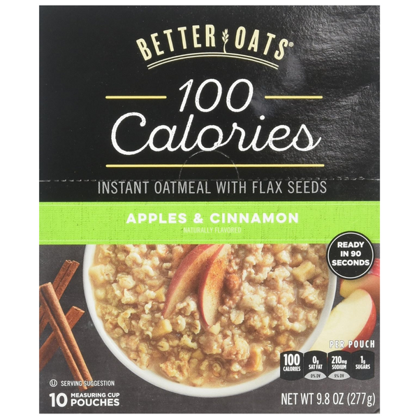 Better Oats Fit Instant Apple Cinnamon, 9.8 Ounce