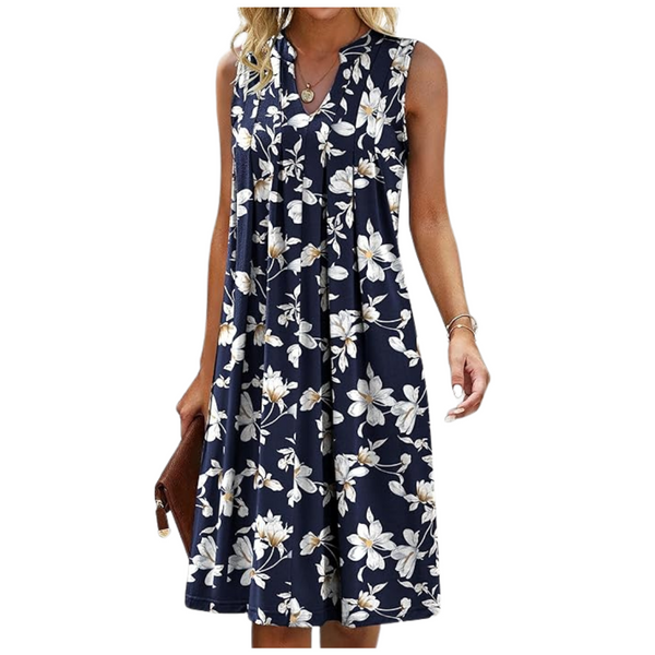 Hotouch Women's Floral Printed Dress With Pockets