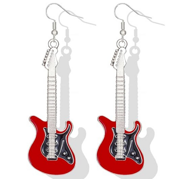 Embtrem Women's Music Retro Rock Band Music Guitar Earrings