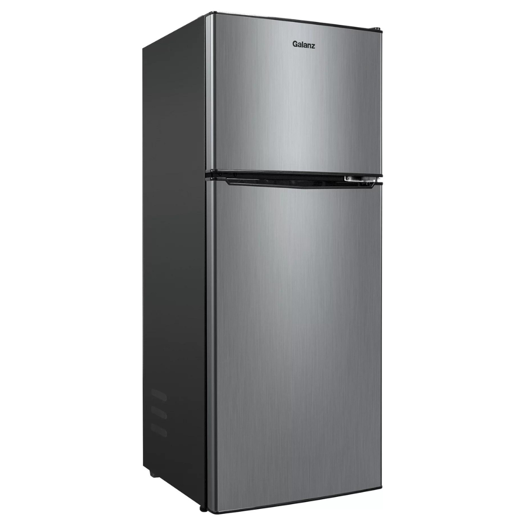 Galanz 4.6. Cu Ft Two Door Stainless Steel Mini Refrigerator