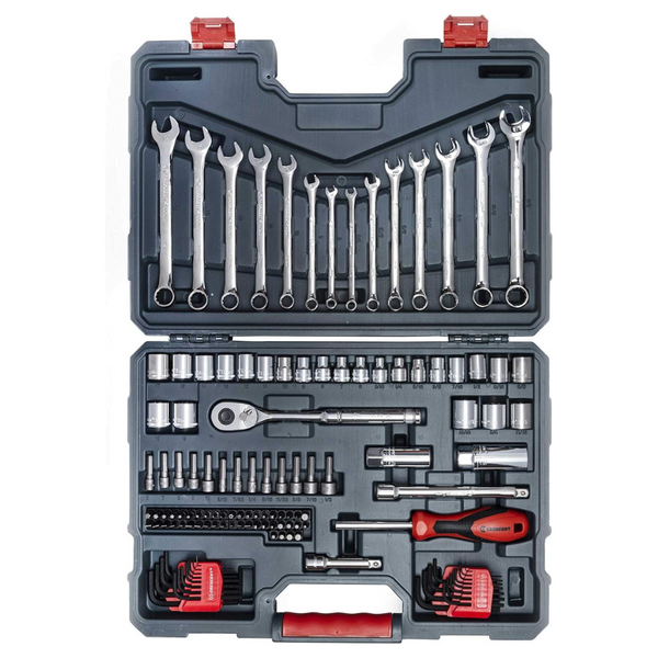 128-Piece Crescent 3/8" Drive 12 Point Standard SAE/Metric Tool Set