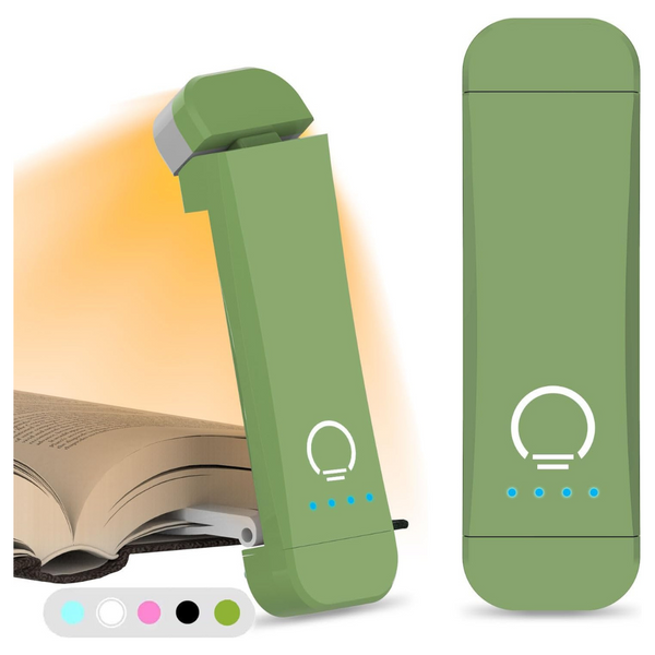 Hionxmga Rechargeable With 3 Colors & 7 LEDs Book Reading Light