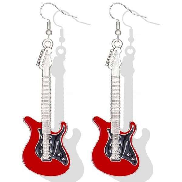 Embtrem Women's Music Retro Rock Band Music Guitar Earrings