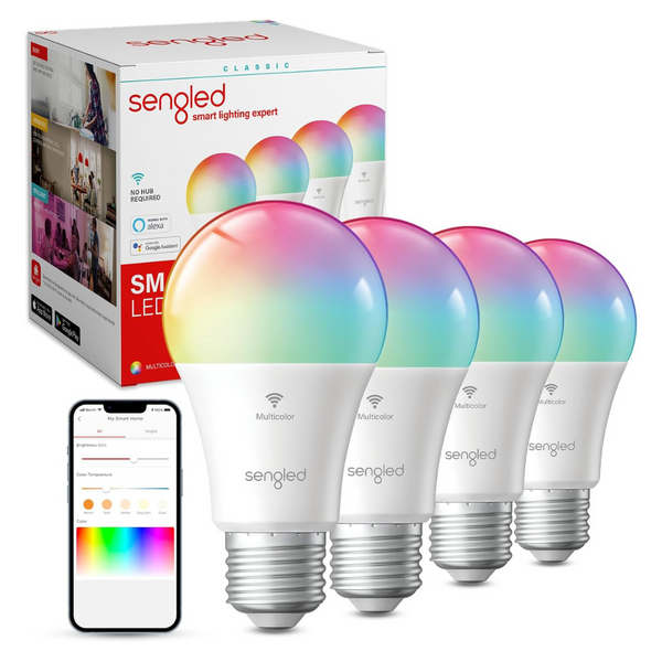 4-Pack Sengled A19 RGB LED Smart Bulb