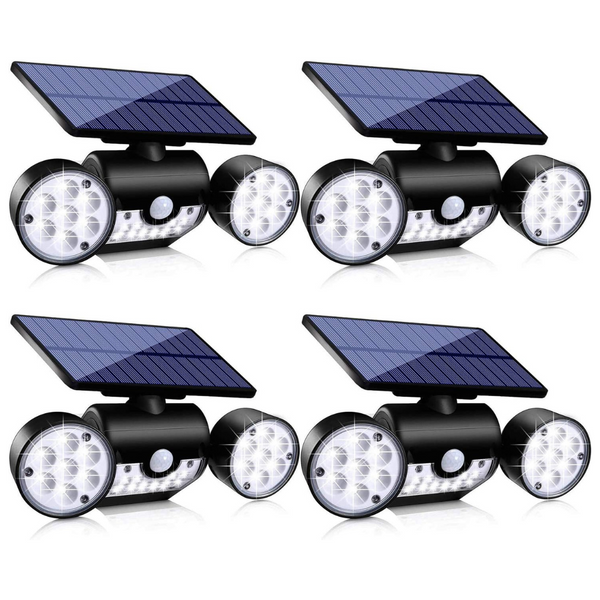 4-Pack Ollivage IP65 Waterproof 30 LED Solar Security Lights