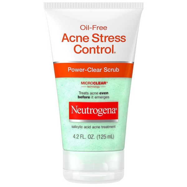 Neutrogena Oil-Free Acne Stress Control Power-Clear Facial Scrub, 4.2 Fl. Oz