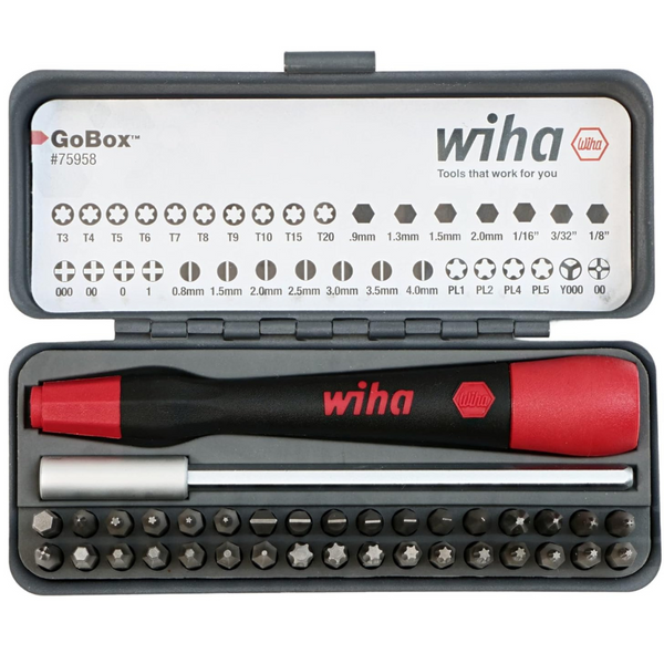 Wiha 75958 Piece GoBox Precision Micro Bit Set