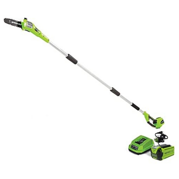 GreenWorks G-Max 8.5" Cordless Pole Saw With Battery and Charger