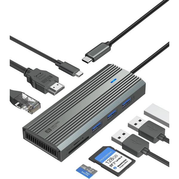 Sanzang 8-In-1 USB-C Docking Station To HDMI Adapter For MacBook