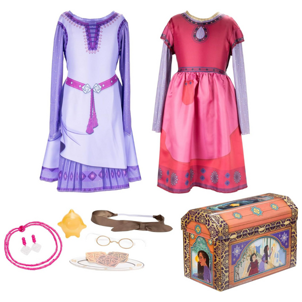 Disney's Wish Asha & Dahlia Dress Up Trunk Best Friends Role Play Set