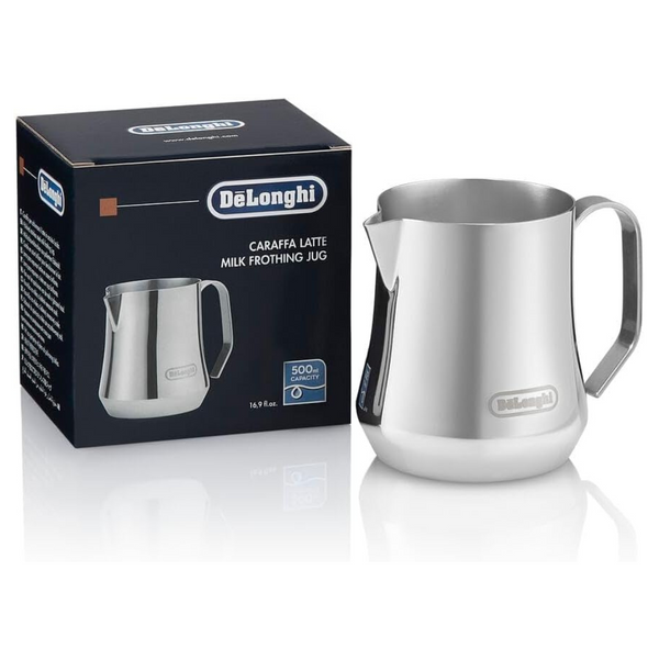 De'Longhi Stainless Steel Milk Frothing Pitcher, 17 Oz