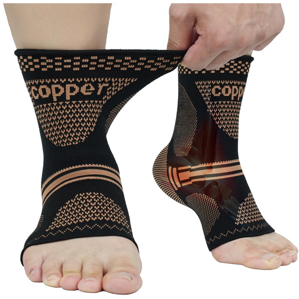 Drnaiety Unisex Copper Ankle Compression Sleeve Brace