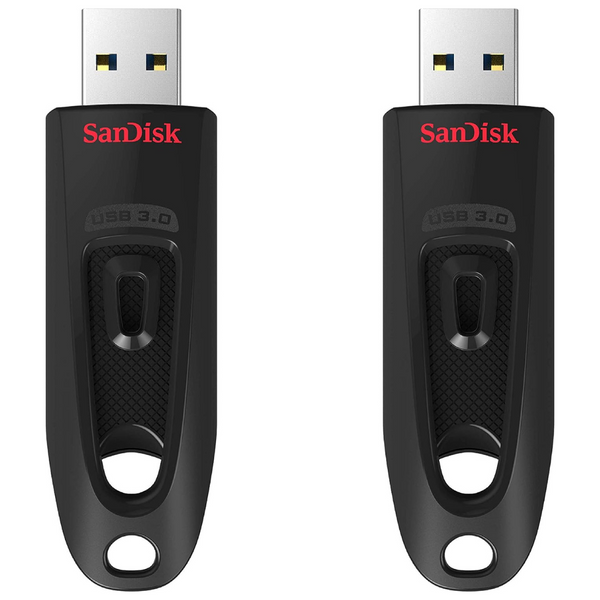 SanDisk 64GB Ultra USB 3.0 Flash Drive, 2-Pack