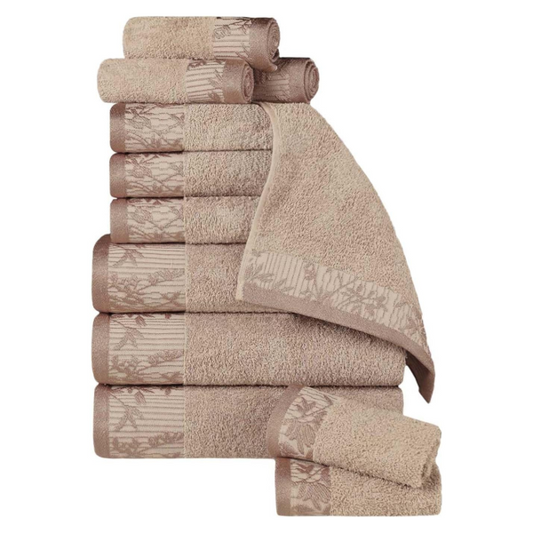 12-Piece Superior Cotton Towel Sets