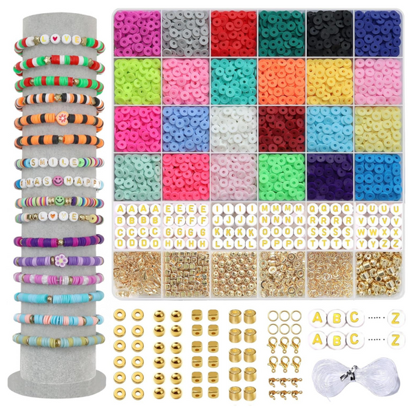 YMSDZHL 4300+ Clay Beads Bracelet Making Kit