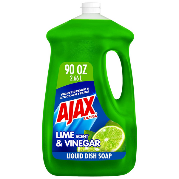 Ajax Ultra Dishwashing Liquid Dish Soap Refill, Vinegar And Lime Scent (90 Fluid Ounce)