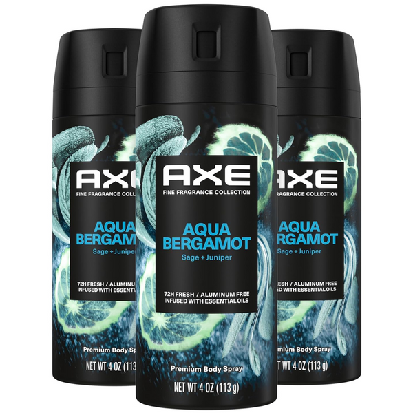 Axe Fine Fragrance Collection Premium Deodorant Body Spray (3 Count, 4 Oz)