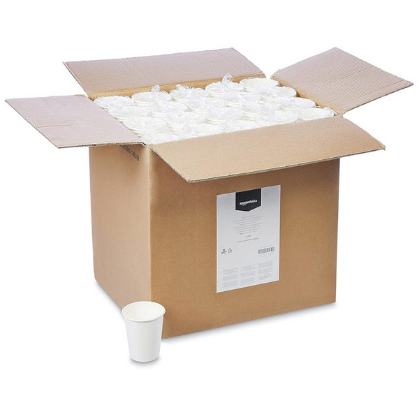 Amazon Basics 1,000 Paper Hot Cups; 8 Oz