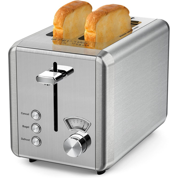 Whall 850w 2-Slice Stainless Steel Toasters With Bagel