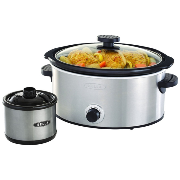 Bella 5-Qt. Stainless Steel Slow Cooker With Dipper